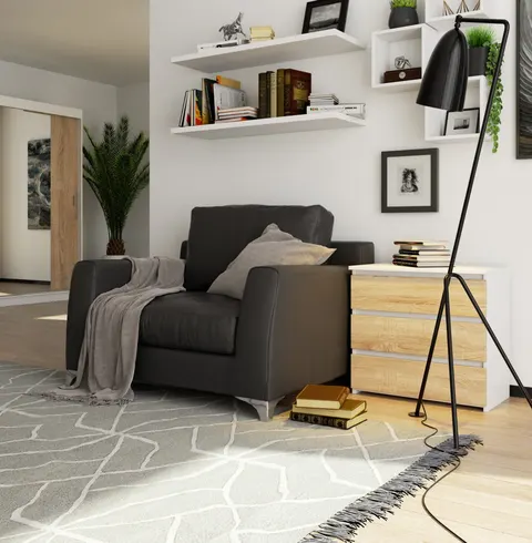 SZAFKA NOCNA CL3 60 cm PK BIAŁA / SONOMA