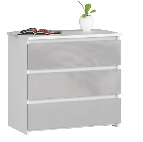 SZAFKA NOCNA CL3 60 cm PK BIAŁA / METALIK POŁYSK