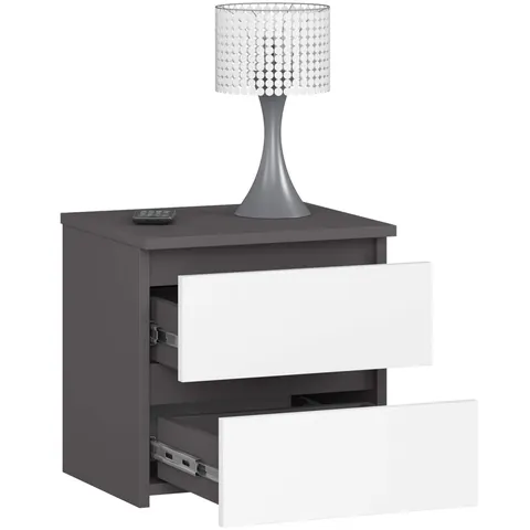 KOMODA CL2 2SZ CLP PK GRAFIT SZARY / BIAŁA
