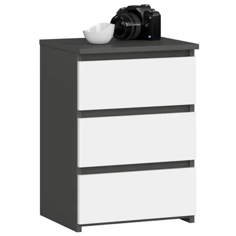KOMODA CL3/40 GRAFIT PK SZARY / BIAŁA