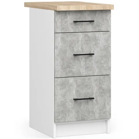 Szafka OLIWIA S40 SZ3 + BLAT BIAŁA / BETON