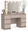TOALETKA kosmetyczna z lustrem 12 LED wizaż BETI7 KASZMIR