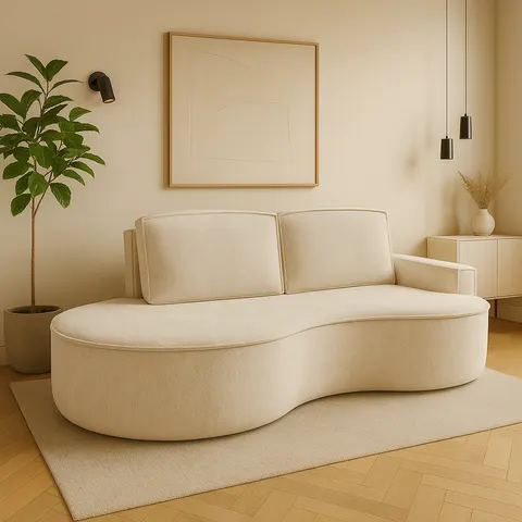 Nowoczesna Sofa VELLA – POSO SZTRUKS, Bocle Welur Velvet
