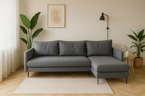 Narożnik LUNARO – nowoczesny design, funkcja spania i elegancki velvet