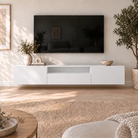 TRUST STOJĄCA/WISZĄCA SZAFKA RTV KOMODA 180CM, 3 DRZWI Różne kolory NA WYMIAR