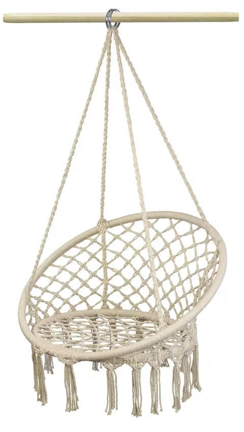 Fotel wiszący Huśtawka LUNA 60x80xH120cm NATURAL