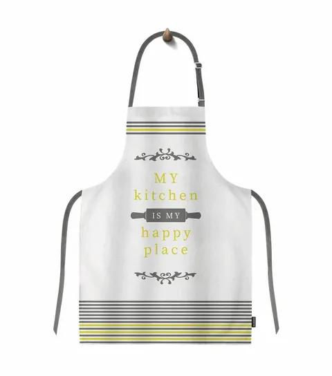 Fartuch kuchenny FRESH HAPPY KITCHEN 65X75 Biały