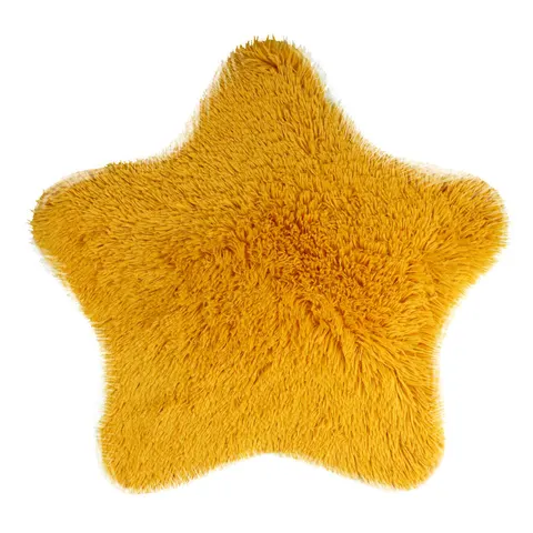 Dywanik SOFT STAR eko futro 60x60 cm Żółty