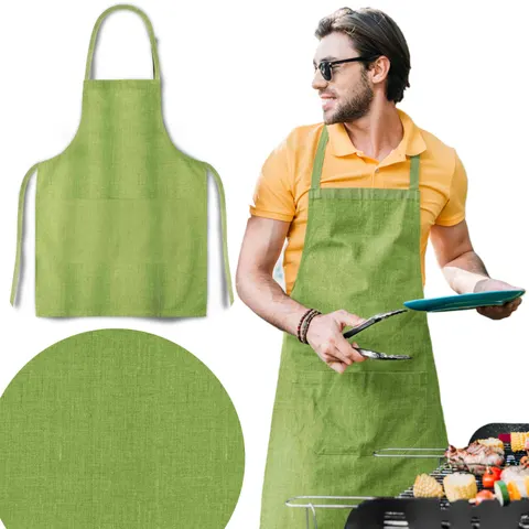 Fartuch kuchenny FLAX LEN 65x75 cm Zielony