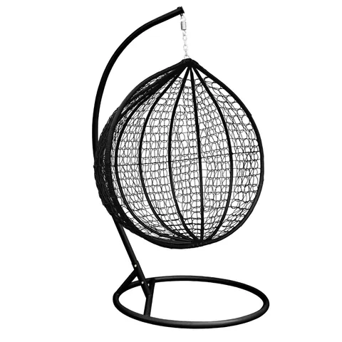 Fotel wiszący Kokon Classy 195x100 Czarny + stelaż
