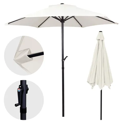 Parasol ogrodowy Caria 300 x 245 cm Kremowy