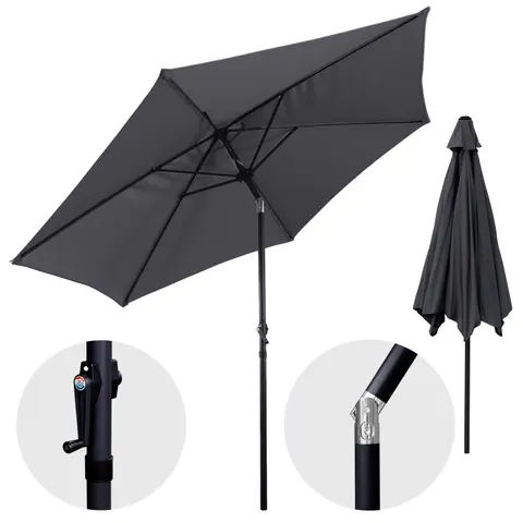 Parasol ogrodowy Tropea 300 x 245 cm Grafitowy