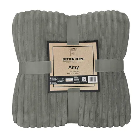 Koc Amy 200x220 cm Szary