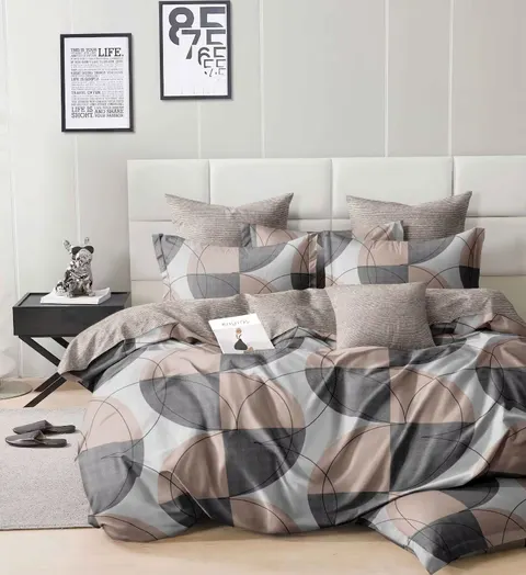 Kpl pościeli SATIN TAUPE 160x200+2 posz. sza/beż
