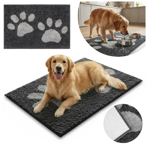 Mata dla psa Soft shaggy Paw 60x90 cm Grafit