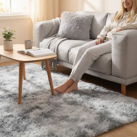 Dywan Flare Eco Futro 120x170 cm ombre szary