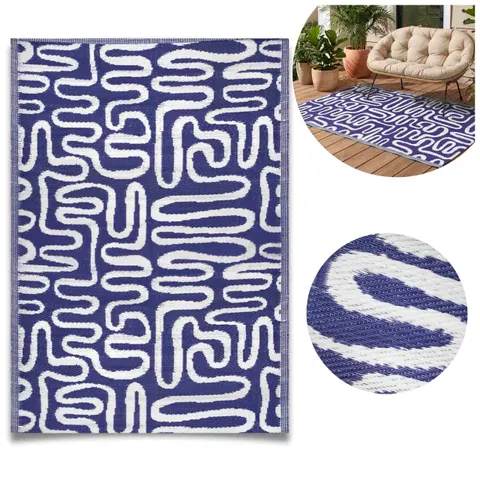 Dywan zewnętrzny BREEZE LINE 120x170 cm Blue