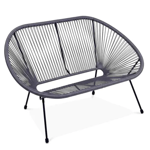 Sofa ogrodowa ACAPULCO 2-os. 134x78x86 cm Grafit