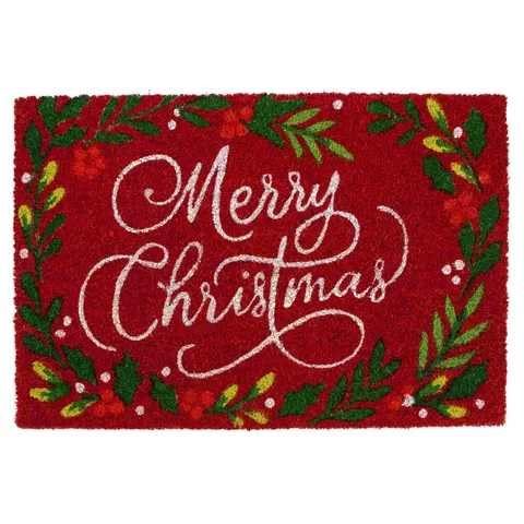 Wycieraczka coconut MERRY CHRISTMAS 40x60 cm czerw