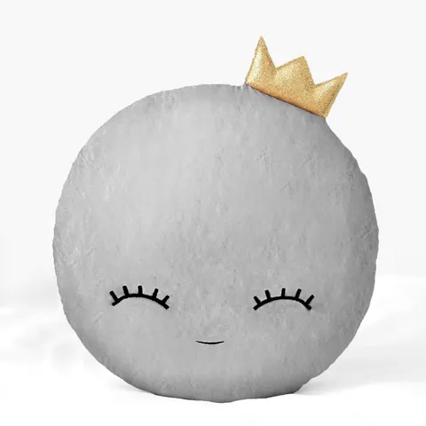 Poduszka PETIT ROYAL plusz Fi 35 cm Szary
