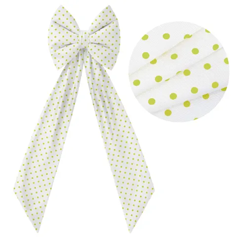 Kokarda Deco Glam Bow XXL 48x45x150 Zielone Kropki