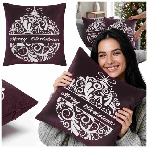 Poszewka Merry Charm 40x40 cm Velvet Burgund