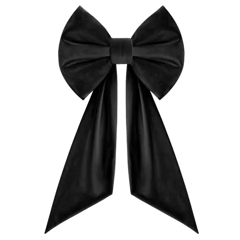 Kokarda Deco Velvet Glam Bow 50x40+50 cm Czarny