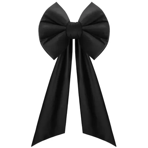 Kokarda Deco Velvet Glam Bow XXL 48x45x150 Czarny