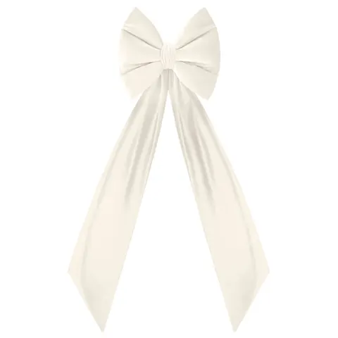 Kokarda Deco Velvet Glam Bow XXL 48x45x150 Krem