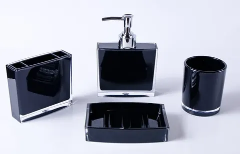 4 częsciowy Komplet Łazienkowy SPA TASTE Czarny