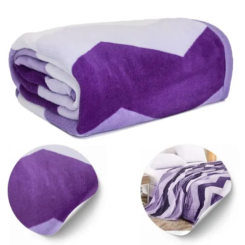 Koc Ziggy mikrofibra zyg zak 200x220 cm Fiolet