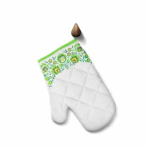 Rękawica Kuchenna Folk Łowicki 20x28 cm Zielony
