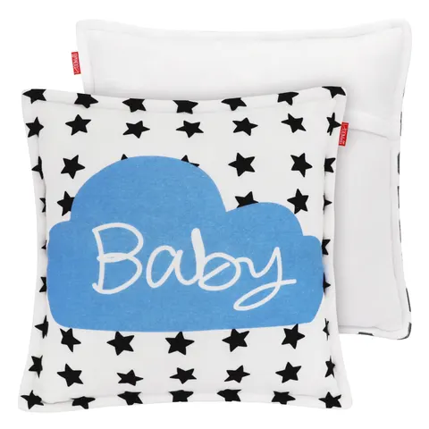 Poszewka Jersey Hello Baby & Love 45x45 Niebieski