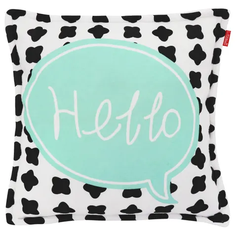 Poszewka Jersey Hello Baby & Love 45x45 Mięta