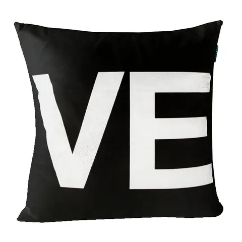 Poszewka Amour LOVE 40x40 "VE" kolor czarny