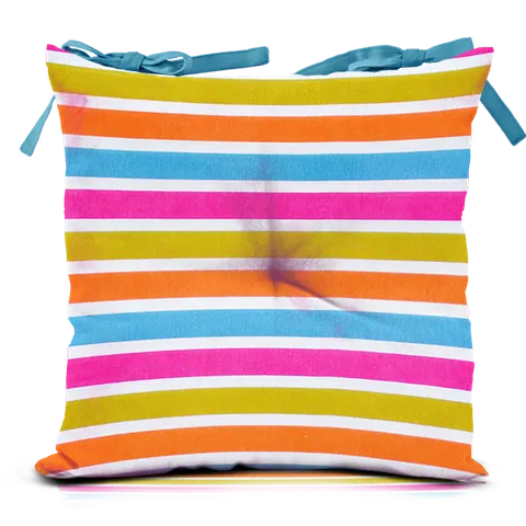 Poduszka Silla Bawełna Kolorowe Paski 40x40 cm Róż