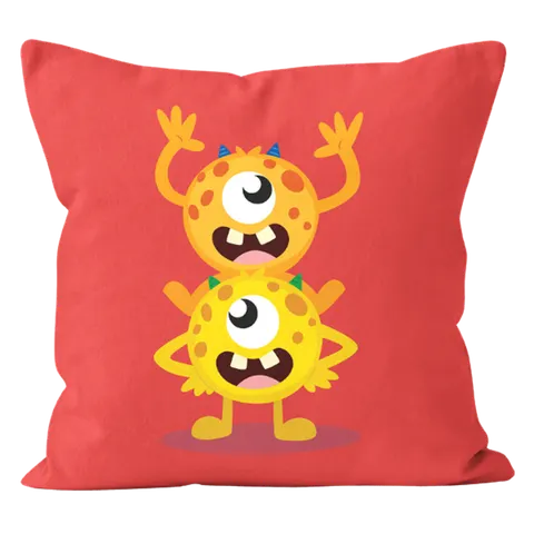 Poszewka KIDS Robaczki Bawełna PREMIUM 45x45 Czer