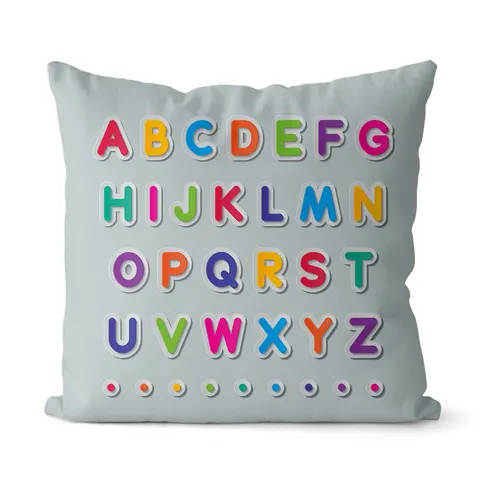 Poszewka BAWEŁNA PREMIUM Schoolmania 45x45 Alfabet