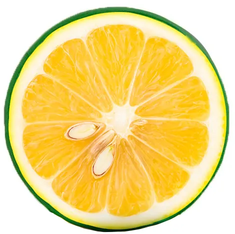 Poduszka Okrągła Illusione 40x40x7 cm Lemon