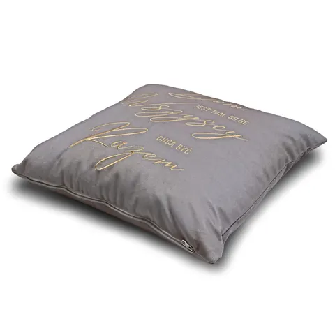 Poduszka POZYTYWNA HELSINKI VELVET 40x40 Szary