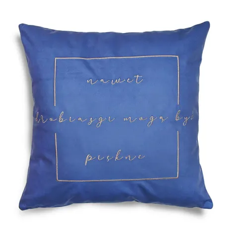 Poduszka POZYTYWNA HELSINKI VELVET 40x40 Niebieski