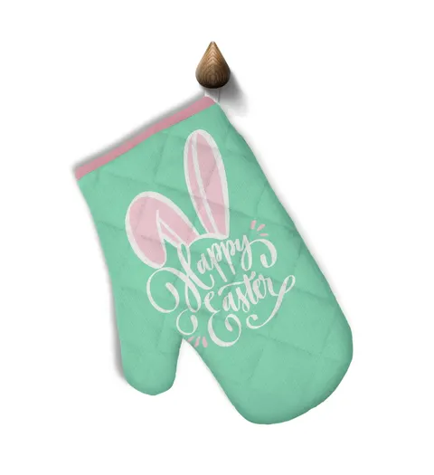 Rękawica kuchenna EASTER PARTY 17x28 KRÓLIK MIĘTA