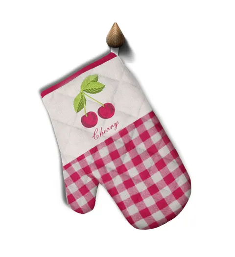 Rękawica kuchenna FRUIT CHERRY 17x28 Czerw. Wiśnie