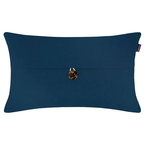 Poszewka z guzikiem VINTAGE HERMES 30x50 Niebieski