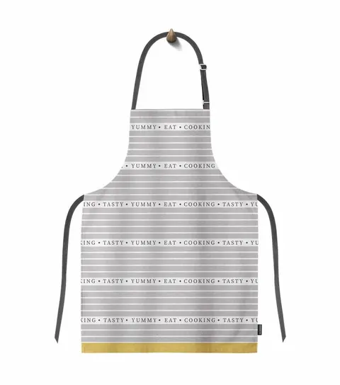 FARTUCH KUCHENNY 65X75 CM CM FRESH GREY STRIPES