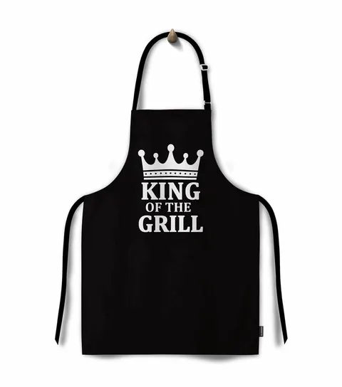 Fartuch kuchenny KING OF THE GRILL 65x77 cm Czarny