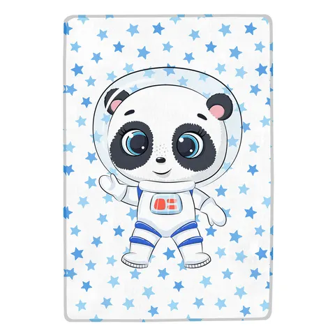 Dywan COSMIC PANDA Foam 100x150 cm Niebieski biały