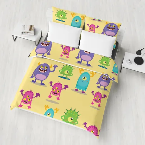 Koc KIDS Robaczki Bugs mikroflanela 120x150 Żółty