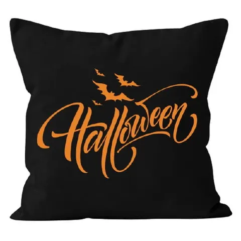 Poszewka NAPIS HALLOWEEN CZARNY 40x40 cm