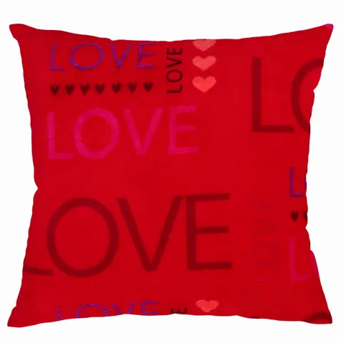 Poszewka - Love Note 40x40 - Czerwony